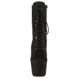 Pleaser ADORE-1020FS Boots Faux Suede Black | Angel Clothing