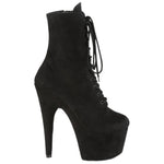 Pleaser ADORE-1020FS Boots Faux Suede Black | Angel Clothing