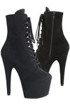 Pleaser ADORE-1020FS Boots Faux Suede Black | Angel Clothing