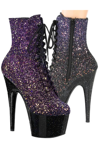 Pleaser ADORE 1020OMBG Purple Glitter Boots | Angel Clothing