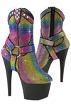 Pleaser ADORE-1029RS Rainbow Boots | Angel Clothing