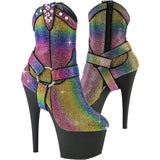 Pleaser ADORE-1029RS Rainbow Boots | Angel Clothing