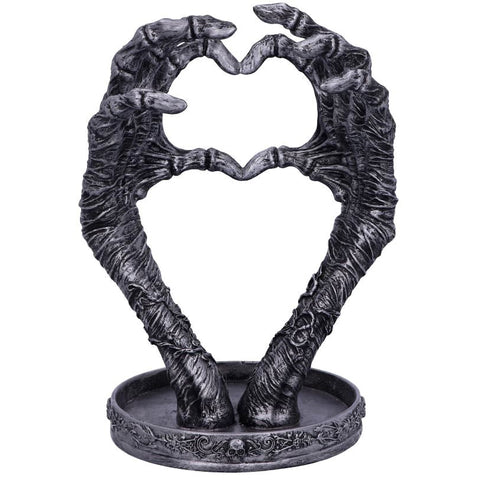 Hand Gesture Desk Statues Love Ornaments Gothic Mummy Heart Hand Jewellery  Tray Jewellery Holder Resin Craft Ornament Home Decor