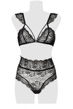 Grey Velvet Lingerie Set | Angel Clothing