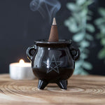 Pentragram Cauldron Ceramic Incense Holder | Angel Clothing