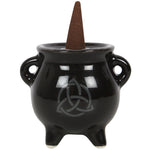 Triquetra Cauldron Ceramic Incense Holder | Angel Clothing