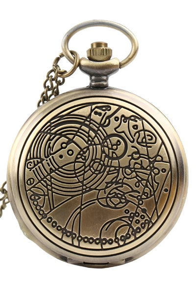 Alien Symbols Steampunk Pocket Watch on Necklace Chain | Angel Clothin ...