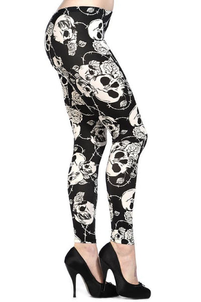 Banned Barbwire Leggings | Angel Clothing