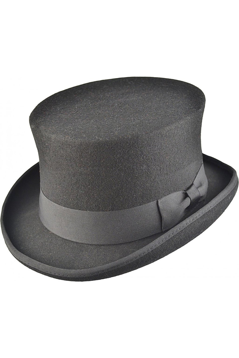 Black Wool Felt Steampunk Top Hat | Angel Clothing