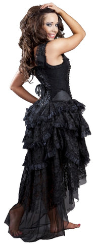 Victorian Dress, Gothic, Black Corset Dress, Ophelie