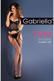 Gabriella Erotica Strip Pantyhose Black Fishnet Suspender Tights | Angel Clothing